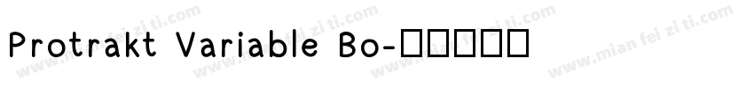 Protrakt Variable Bo字体转换